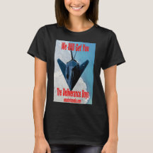Camiseta preta "Nós Vamos Te Pegar" para mulheres