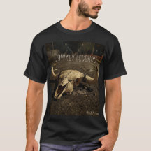 Camiseta preta ocidental de caveira de streetwear