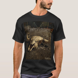 Camiseta preta ocidental de caveira de streetwear