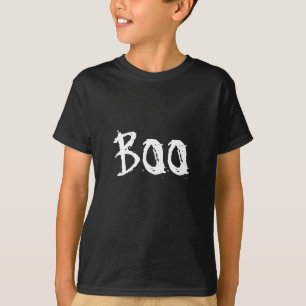 Camiseta preta para crianças do Halloween Boo