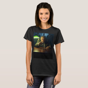 Camiseta preta para mulheres chefe