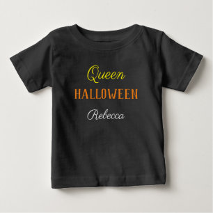 Camiseta preta personalizada de Halloween para beb