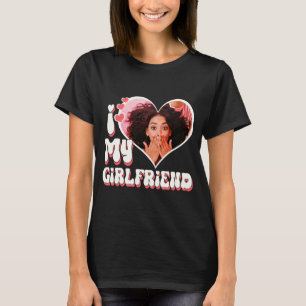 Camiseta Preta Personalizada Eu Amo Minha Namorada
