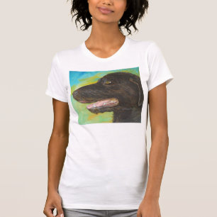 Camiseta Preta Pet Portrait Pintura T-Shirts