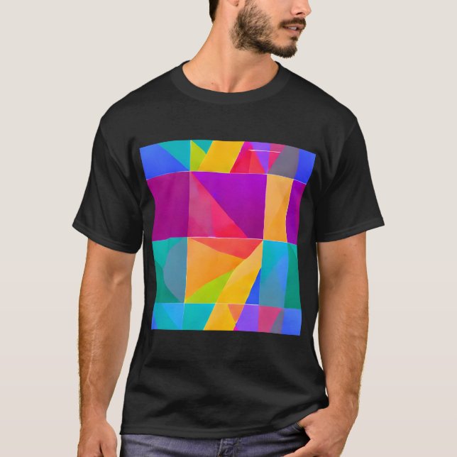 Camiseta Preta Prisma Cósmico (Frente)