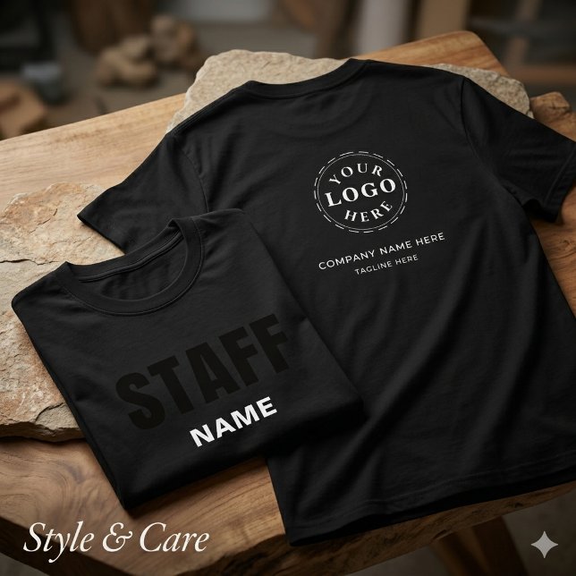 Camiseta preta STAFF masculina de valor (Men’s STAFF Black Value T-Shirt)