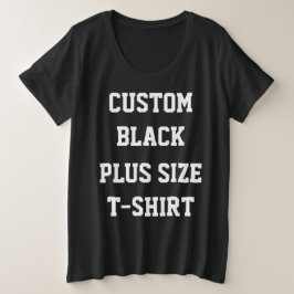 Camiseta PRETA TAMANHO GRANDE feminina personaliza