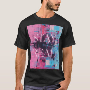 Camiseta Preta Unisex Retro 90 Neon Stay Real
