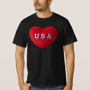 Camiseta preta USA LOGO