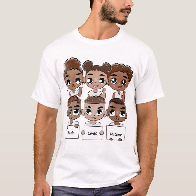 Camiseta Preta Vidas Importam 3 (Frente)