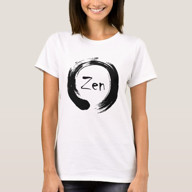 Camiseta Preta Zen Ensō (Frente)