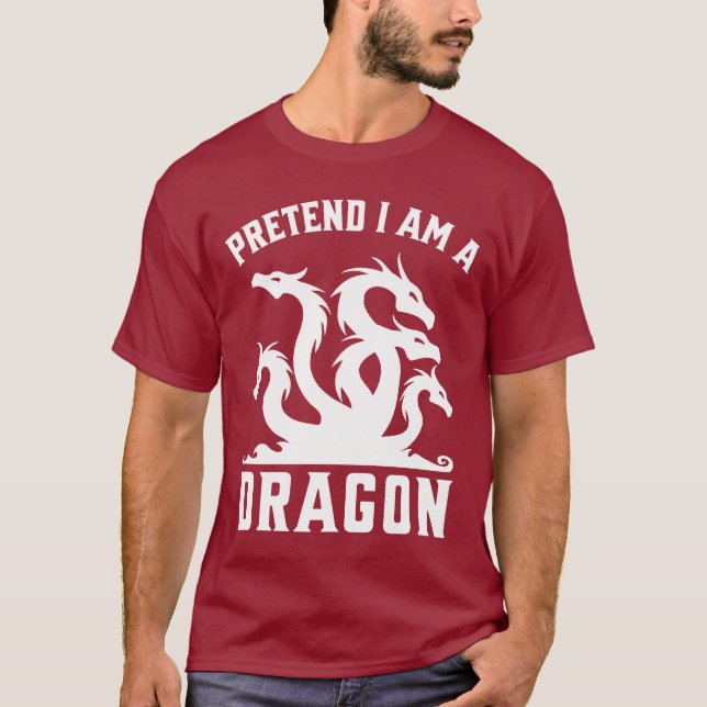 Camiseta Pretend I'm A Dinosaur (Frente)