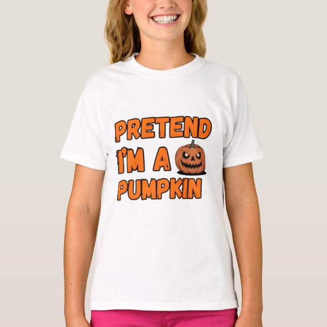 Camiseta Pretend I'm a Pumpkin Funny Halloween Classic  (Frente)