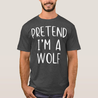 Camiseta Pretend Wolf Costume Halloween Lazy Easy