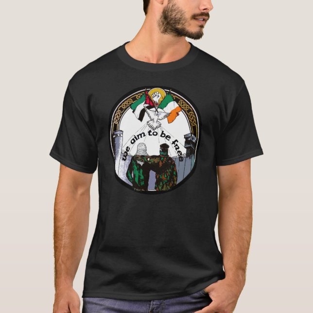 Camiseta Pretendemos Ser Uma Solidariedade Palestiniana Liv (Frente)