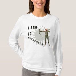 Camiseta "Pretendo me comportar mal" para fãs da Serenidade