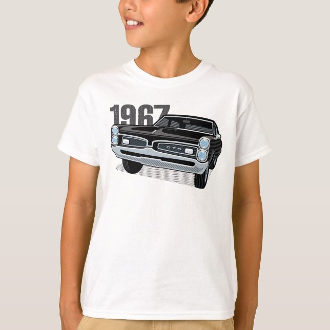 Camiseta Preto 1967 de Pontiac GTO (Frente)