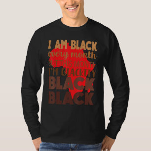 Camiseta Preto A Cada Mês História Negra Africano Bhm Black