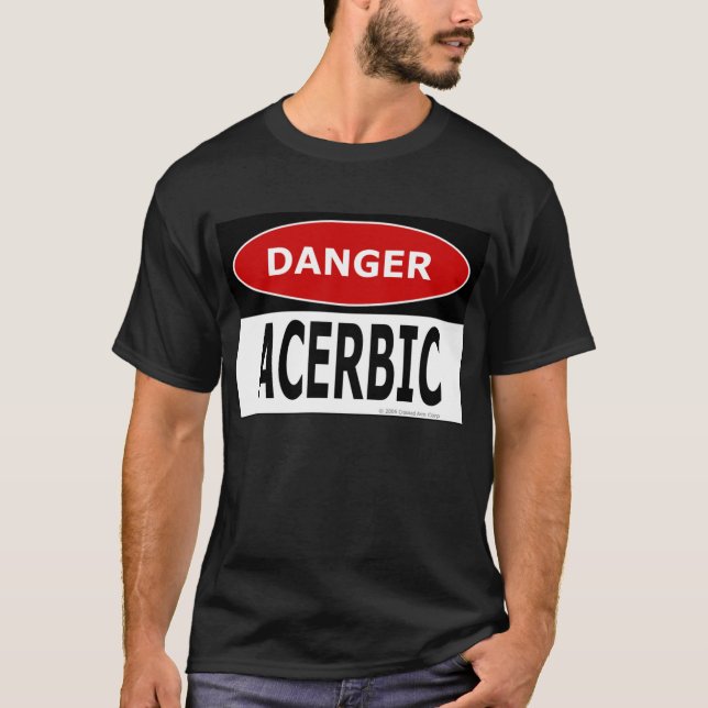 Camiseta Preto Acerbic do perigo (Frente)