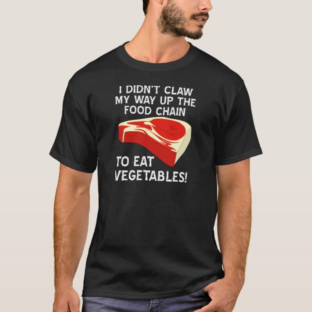 Camiseta Preto Acima Da Cadeia Alimentar (Frente)