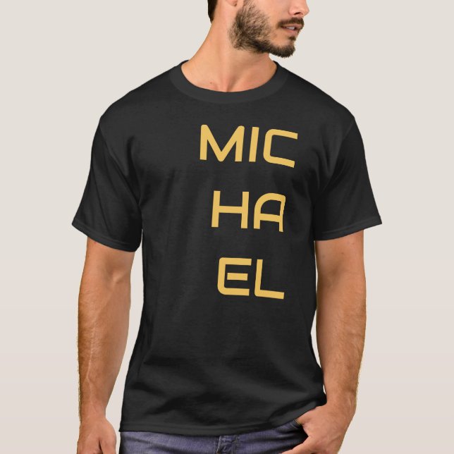 Camiseta Preto Adicionar Seu Nome Moderno Simples (Frente)