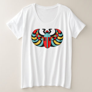 Camiseta Preto azul amarelo vermelho do besouro brilhante