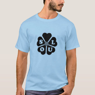 Camiseta Preto da flor da alma
