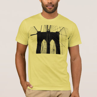 Camiseta Preto da silhueta da ponte de Brooklyn