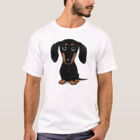 Preto de cabelos curtos e Dachshund de Tan