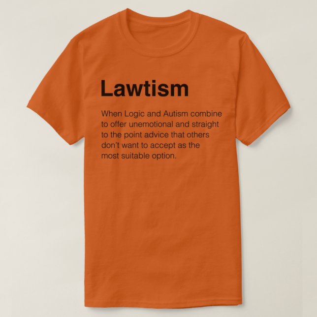 Camiseta Preto de Lawtism (Frente do Design)