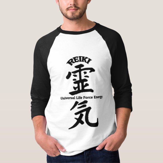 Camiseta Preto de Reiki (Frente)