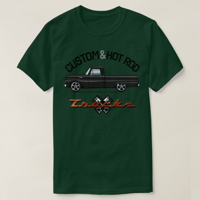 Camiseta Preto de Rod Personalizado (Frente do Design)