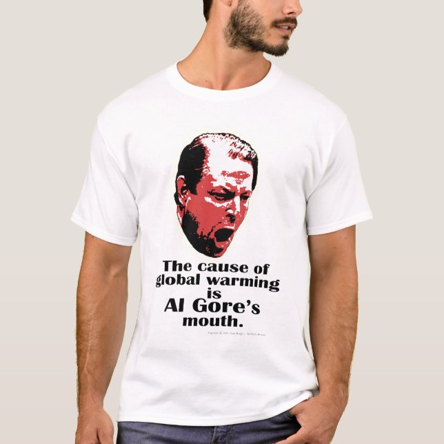 Camiseta Preto do aquecimento global de Al Gore (Frente)
