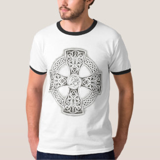 Camiseta Preto do irlandês da cruz celta da