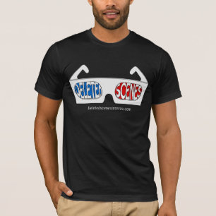 Camiseta preto do logotipo 3D