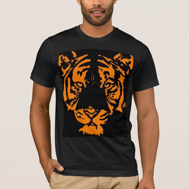 Camiseta preto do tigre (Frente)