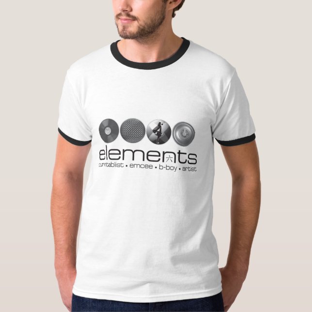 Camiseta preto dos elementos 2008 (Frente)