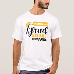 Camiseta Preto e Amarelo - Esquadrão branco de Formando ma