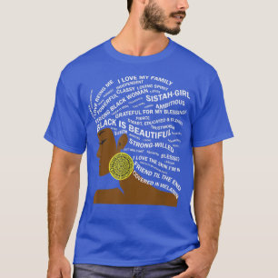 Camiseta Preto é belas palavras no cabelo natural afro blac