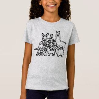 Camiseta PRETO E BRANCO #16 - Família de Animais V01 