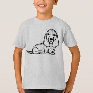 Camiseta PRETO E BRANCO #34 - Basset Hound