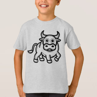 Camiseta PRETO E BRANCO #41 - Um touro está surpreso