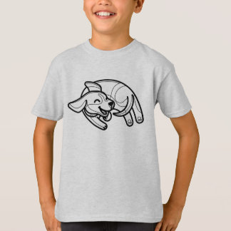 Camiseta PRETO E BRANCO #59 - Um cachorro pula e brinca
