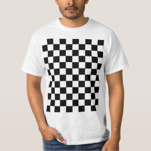 Camiseta Preto e branco Checkered