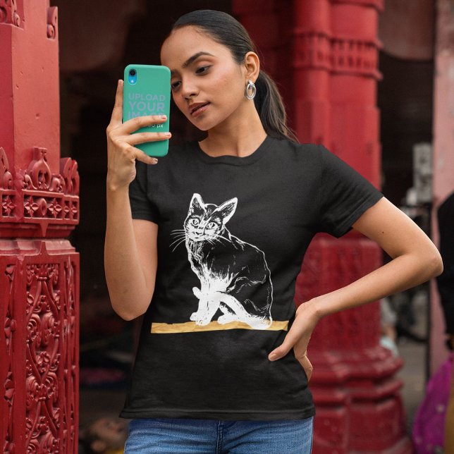 Camiseta Preto E Branco Encantador, Tástico (Criador carregado)