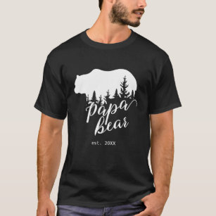 Camiseta Preto e branco - Papa Urso Personalizado