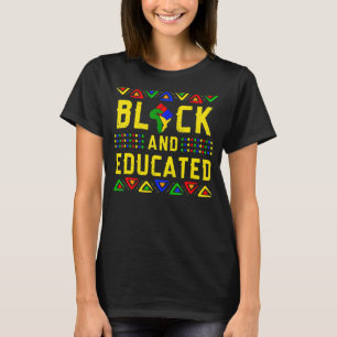 Camiseta Preto E Educado História Negra Mês Imprensa Africa