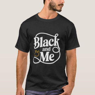 Camiseta Preto e Eu - Design de Tipografia Minimalista Negr