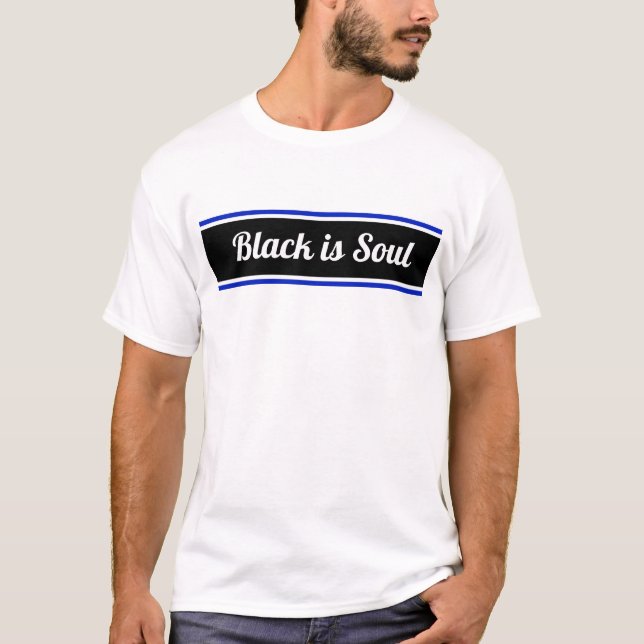 Camiseta Preto é texto editável da alma (Frente)