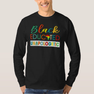 Camiseta Preto Educado Indesculpável Para Homens Mulheres N